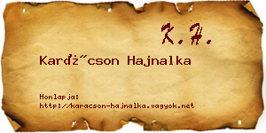 Karácson Hajnalka névjegykártya